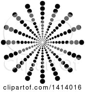 Clipart Of A Black Halftone Dot Vortex Tunnel Royalty Free Vector Illustration by dero