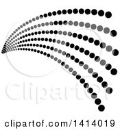 Clipart Of A Black Halftone Dot Wave Royalty Free Vector Illustration