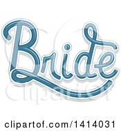 Poster, Art Print Of Blue Wedding Bride Design