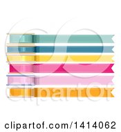 Poster, Art Print Of Colorful Spools Of Ribbons