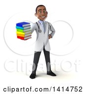 Clipart Of A 3d Young Black Male Doctor On A White Background Royalty Free Illustration by Julos