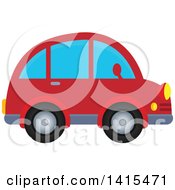 Clipart Of A Red Car Royalty Free Vector Illustration by visekart
