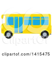 Clipart Of A Yellow School Bus Royalty Free Vector Illustration by visekart