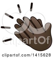 Clipart Of A Pair Of Clapping Emoji Hands Royalty Free Vector Illustration