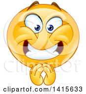 Poster, Art Print Of Happy Emoji Emoticon Smiley Face Pleading