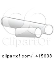 Clipart Of Pieces Of White Chalk Royalty Free Vector Illustration