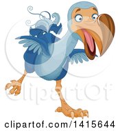 Clipart Of A Running Dodo Bird Royalty Free Vector Illustration