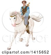 Poster, Art Print Of Prince Riding A White Horse