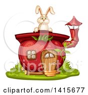Poster, Art Print Of Tomato House And Rabbit