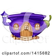 Poster, Art Print Of Purple Eggplant House