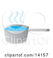 Hot Water Boiling In A Pot Food Clipart Illustration