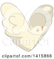 Clipart Of A Charity Heart Of A Flying Dove Royalty Free Vector Illustration by BNP Design Studio