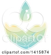 Clipart Of A Pair Of Hands Asking For Basic Needs Such As Water Royalty Free Vector Illustration