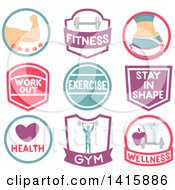 Poster, Art Print Of Fitness Icons And Labels