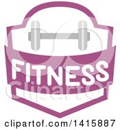 Poster, Art Print Of Fitness Shield With A Dumbbell