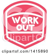 Poster, Art Print Of Fitness Icon With Work Out Text