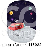 Poster, Art Print Of Space Ship On The Moons Surface