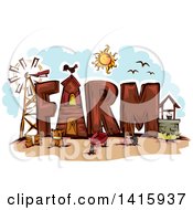 Poster, Art Print Of The Word Farm