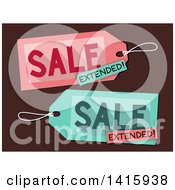 Poster, Art Print Of Sale Extended Tags On Brown