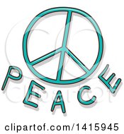 Poster, Art Print Of Peace Symbol And Text