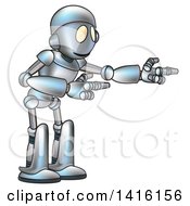 Poster, Art Print Of Cartoon Robot Character Presenting