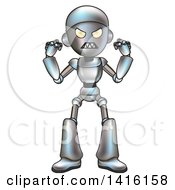 Poster, Art Print Of Cartoon Robot Character In A Rage