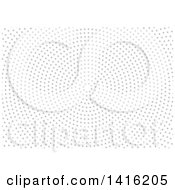Poster, Art Print Of Background Or Backdrop Of A Tunnel Of Gray Dots