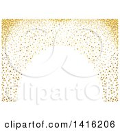 Poster, Art Print Of Background Or Backdrop Of An Arch Of Gold Dots