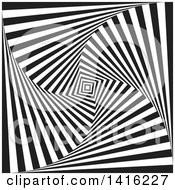 Poster, Art Print Of Black And White Optical Illusion Tunne Vortex Background