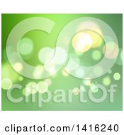 Poster, Art Print Of Background Of Green Bokeh Flares