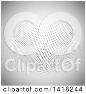 Poster, Art Print Of Grayscale Halftone Dot Warp Background