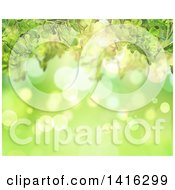Poster, Art Print Of Background Of Green Bokeh Flares And Clovers