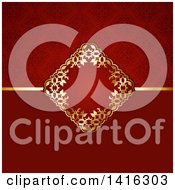 Poster, Art Print Of Red And Gold Invitation Background