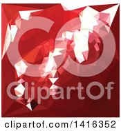 Clipart Of A Low Poly Abstract Geometric Background In Coquelicot Red Royalty Free Vector Illustration