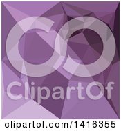 Poster, Art Print Of Low Poly Abstract Geometric Background In African Violet