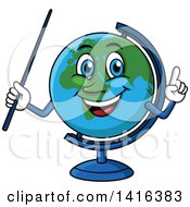 Clipart Of A Desk Globe Royalty Free Vector Illustration by Vector Tradition SM