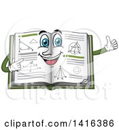 Clipart Of A Math Book Character Royalty Free Vector Illustration