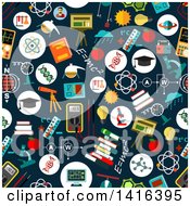 Poster, Art Print Of Seamless Background Pattern Of School Items