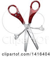 Clipart Of A Pair Of Scissors Royalty Free Vector Illustration