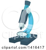 Clipart Of A Microscope Royalty Free Vector Illustration
