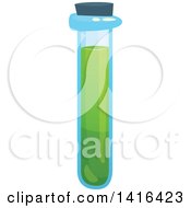 Clipart Of A Test Tube Royalty Free Vector Illustration
