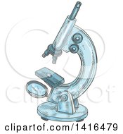 Poster, Art Print Of Sketched Microscope