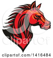 Poster, Art Print Of Tough Red Horse Head