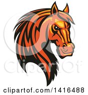 Poster, Art Print Of Tough Orange Or Brown Horse Head