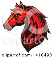 Poster, Art Print Of Tough Red Horse Head