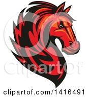 Poster, Art Print Of Tough Red Horse Head