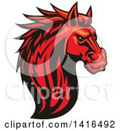 Poster, Art Print Of Tough Red Horse Head