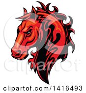 Poster, Art Print Of Tough Red Horse Head