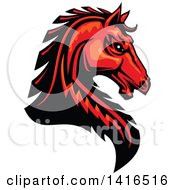 Poster, Art Print Of Tough Red Horse Head