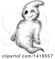 Poster, Art Print Of Sketched Ghost